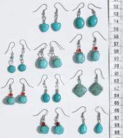 Aretes piedra turquesa